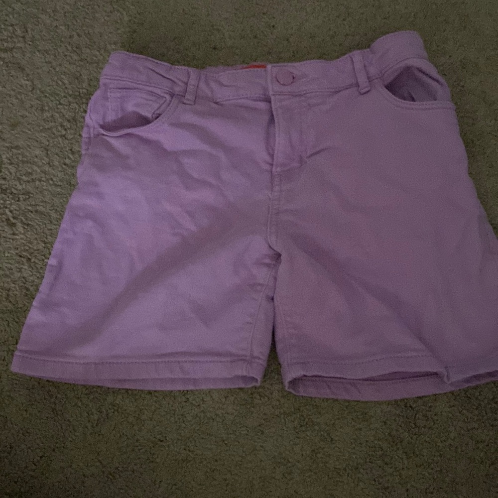 Purple and yellow shorts
